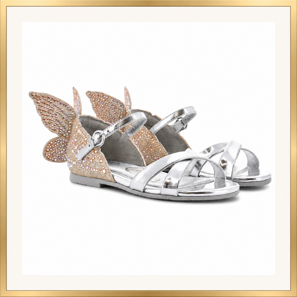 Sophia Webster Mini Chiara butterfly sandals for daughters featuring elegant matching luxury style